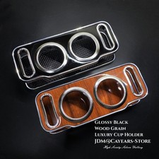 Jdm Jp Chrome Brim Piano Black Large Cup Holder Drinks Car Instrument Desk Table Jdm Jp Chrome Brim Piano Black Large Cup Holder Drinks Car Instrument Desk Table