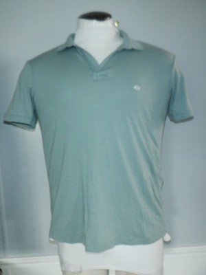 Men's A|X ARMANI EXCHANGE Sz M Green Short Sleeved 1/4 Zip SS Polo Shirt