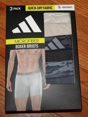 3 Pack of Mens ADIDAS Microfiber Boxers Boxer Briefs Underwear