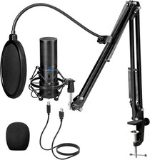 TONOR USB Podcast Microphone, Studio Streaming Mic Kit 200 cm/78inch Cable