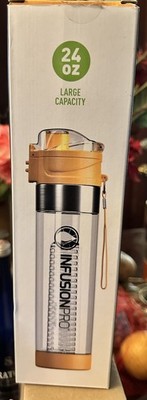 Infusion Pro 24 oz Fruit Infuser Water Bottle, Insulated Sleeve