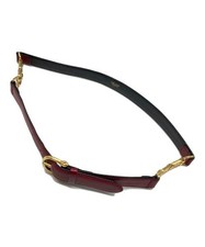CELINE          Triomphe Leather Belt Burgundy
