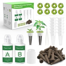 51Pcs Hydroponic Pods Kit：Supplies for Aerogarden Pods,12 Grow Sponges,12 0.77 per gallon