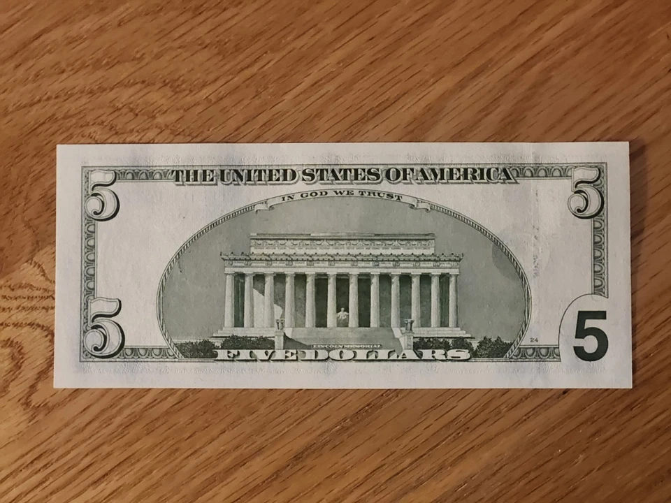 2003 $5 "STAR NOTE" UNC/GEM SAN FRANCISCO D02898922* 3 OF 3 CONS SERIAL NUMBERS - Image 2 of 4