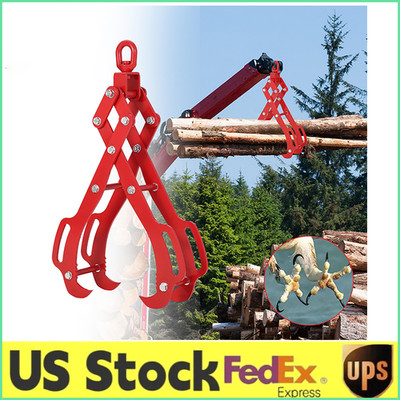 Heavy Duty Steel 36 Inch 4 Claw Log Lifting Tongs 3000 lbs Capacity for Tractors