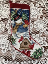 - I HAVE OVER 75 Needlepoint Christmas Stockings - Snowman Bird