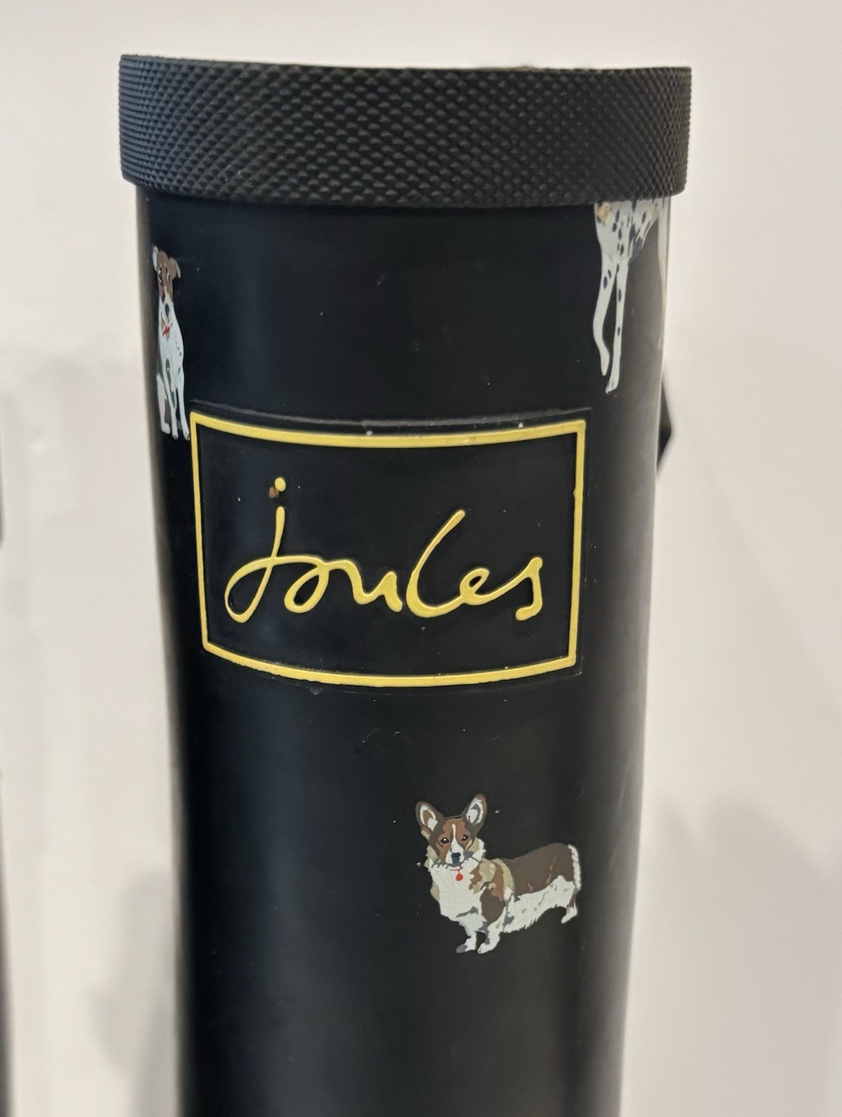 Joules Women’s Welly Dog Print Rain Boots, 15” Tall, Waterproof, Black,Size US 5 image 3