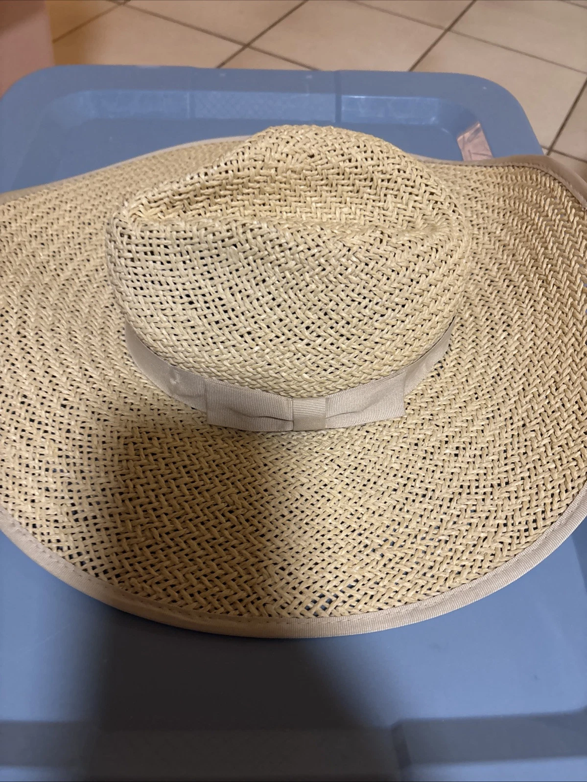 btb Los Angeles Cassie straw women's wide brim sun hat Color Natural Size Small