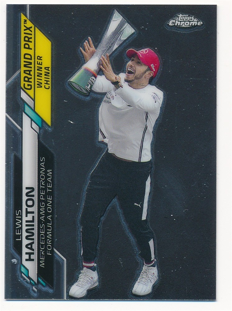 LEWIS HAMILTON 2020 TOPPS CHROME GRAND PRIX #135 RACING F1 MINT