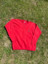 Vintage 90s Disney Character Fashions Mickey Mouse Red Henley Sweatshirt