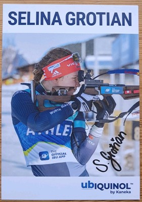 Selina Grotian Orig Autogramm signiert Wintersport Biathlon  - AK