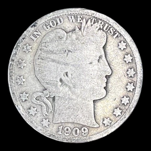 1909 Barber Silver Half Dollar