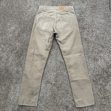 Vintage Levi's 505 1523 Corduroy Pants Men's 30x30 29x30 Tan 80s Talon Zip