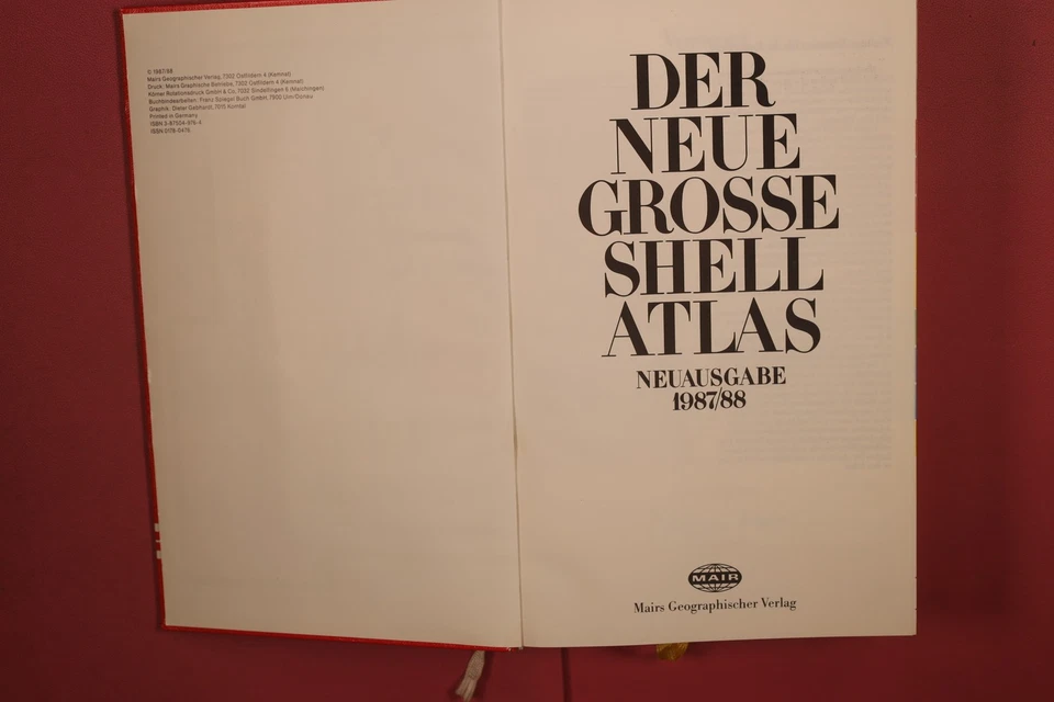 366919 Volkmar Mair DER NEUE GROSSE SHELL ATLAS Mairs Geographischer Verlag HC - Bild 2 von 4