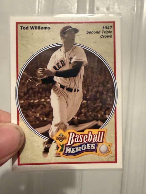 1992 Upper Deck - Baseball Heroes Ted Williams 1947 Second Triple Crown Ted...