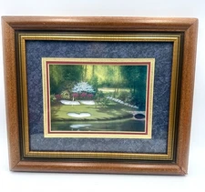ART of Kenneth F. Aunchman 18th Hole GOLF Signed Matted & Framed Print