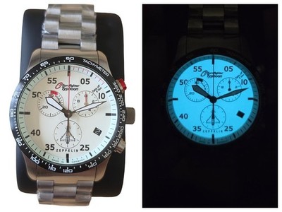 Zeppelin Typhoon Eurofighter Luminous Dial Chronograph Men's Watch 7298M-5