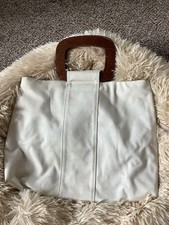 Rare Vintage Find. Boho Style Purse New With Wooden Handles. Sku210