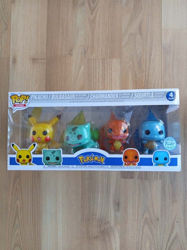 Funko Pop! Pokémon Special Edition Picachu, Bulbasur, Charmander Squirtle 4 Pack