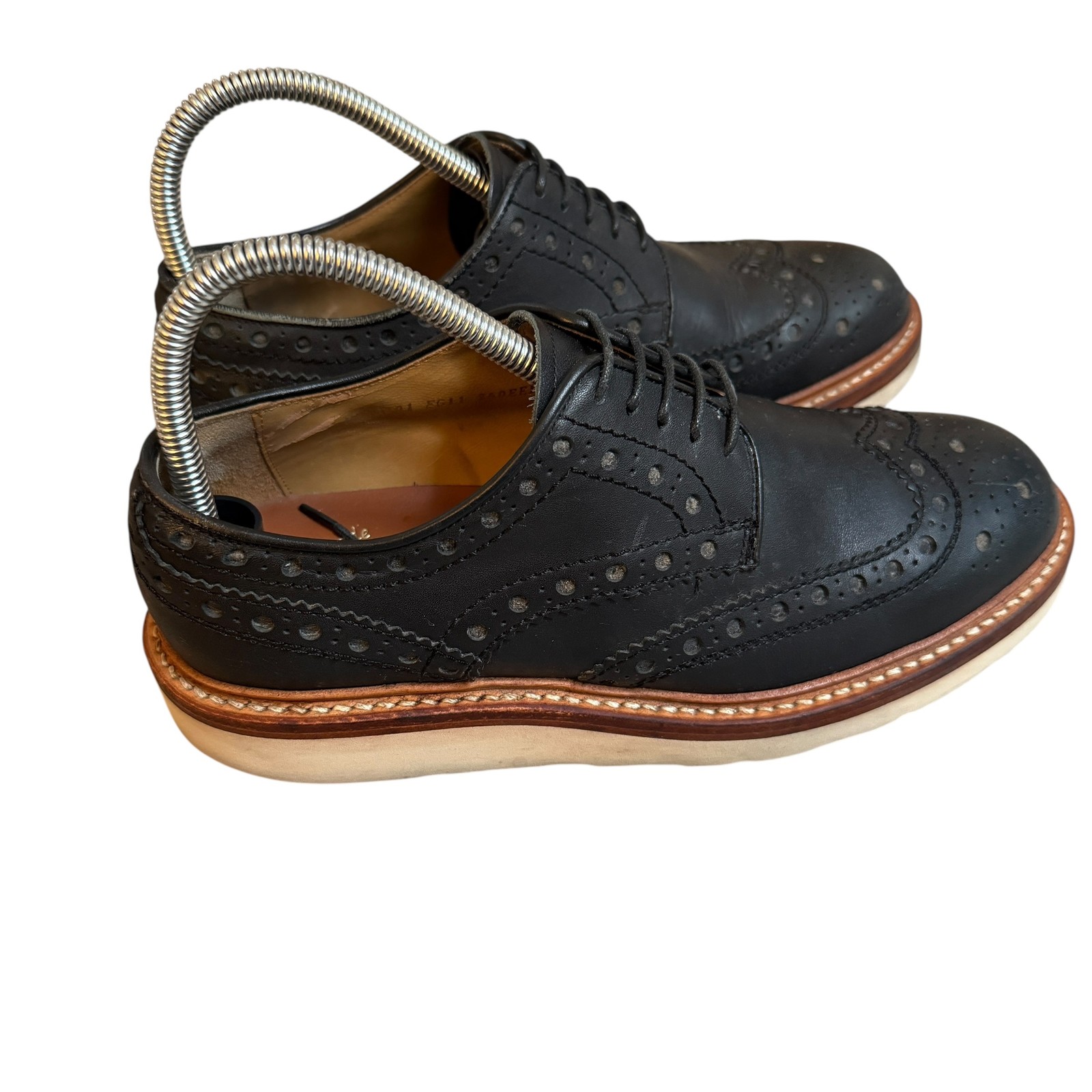 SAOLA Scarpe Regal Uomo Taglia 7 Brogue Derby Suola Vibram Pelle Abito Casual Giappone