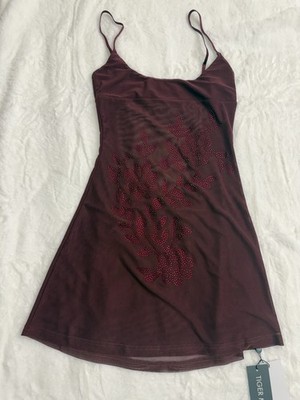 TIGER MIST WOMENS OCTAVIA DRESS IN PURPLE WINE SIZE XS