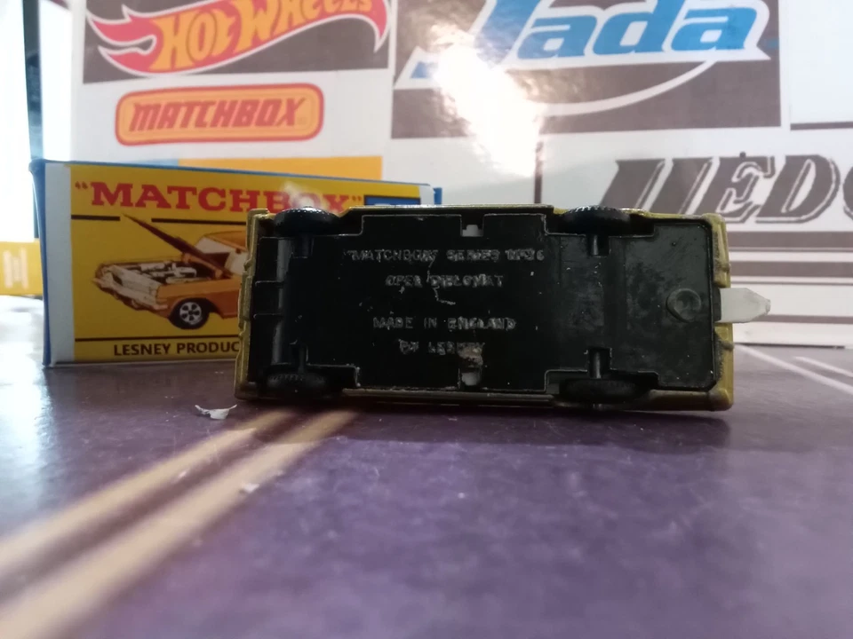 Matchbox Lesney # 36  Opel Diplomat with Reproduction Box Black Wheels  - Image 2 of 4
