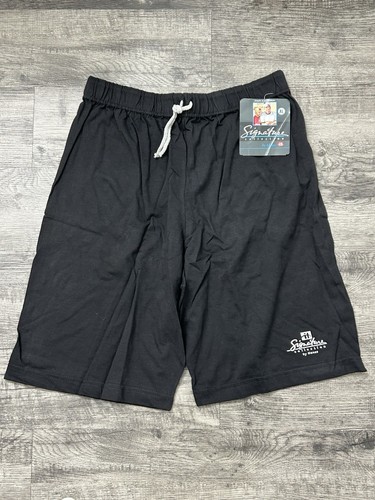 VTG NOS HANES 90s SIGNATURE COLLECTION SHORTS Sz XL BLACK - JOE MONTANA TAG