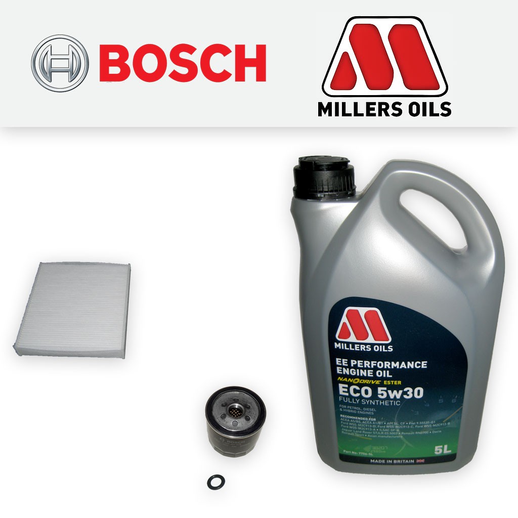 SERVICE KIT for VOLVO C30 1.6 OIL CABIN FILTERS +EE NANO (2006-2012)