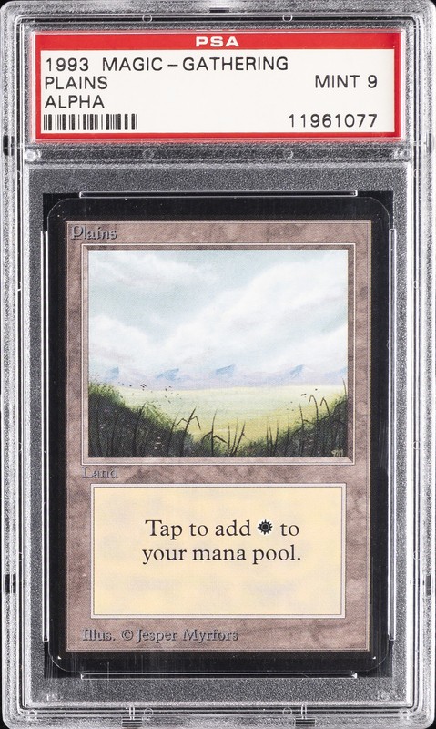 1993 MTG LIMITED EDITION ALPHA PLAINS PSA 9
