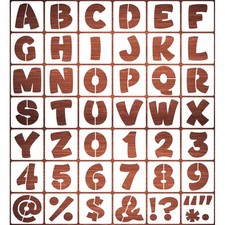 REOLAN 4 Inch Letter Stencils for Painting - 42 Pack Alphabet 4 Inch, White