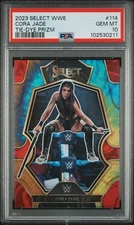 2023 PANINI SELECT WWE TIE-DYE PRIZM #114 CORA JADE 2/25 PSA 10