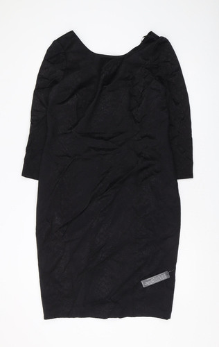Marks and Spencer Women Black Sheath Dress Size 16 - Picture 1 of 12