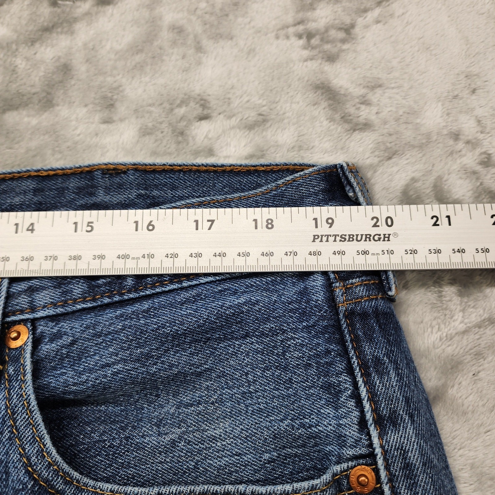 Vintage Levi's 501 Jeans Mens W40 L30.5* Blue Distressed Button Fly Straight Leg thumbnail 10