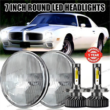 Pair 7"inch LED Headlights Hi/Lo Beam 6000k White For 1970-1976 Pontiac Firebird