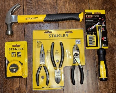 Stanley Tools Set Hammer, Pliers, Fat Max & Measuring Tape. NEW