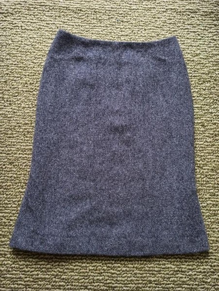Women Hobbs Skirt Grey Wool 36 #98R4