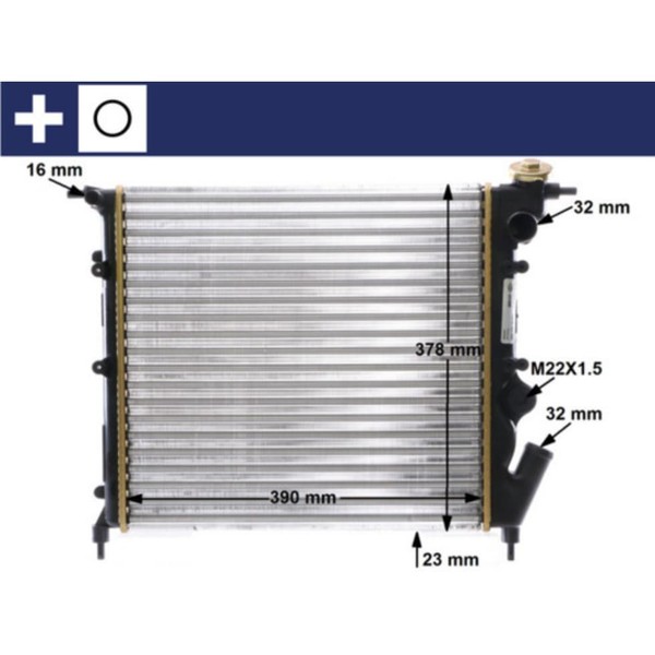 KüHler MotorküHlung Mahle CR 642 000S FüR Renault Rapid Clio I 19-image