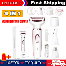 4 in 1 Women Electric Shaver Painless Rechargeable Lady Bikini Legs Hair Razor