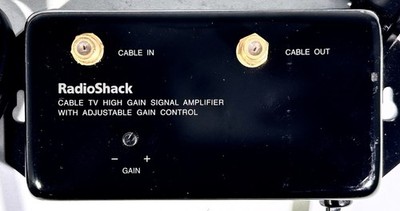 Radio Shack Cable TV High Gain Signal Amplifier Adjustable Gain   26dB