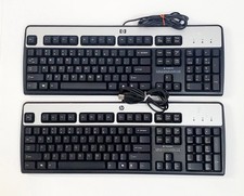 HP KU-0316 104-Key Wired USB Standard Desktop Keyboard - Lot of 2