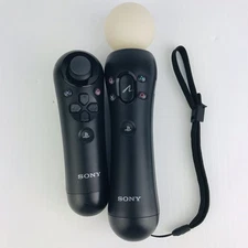 Sony PlayStation Move Motion Controller and Navigation Con Untested.