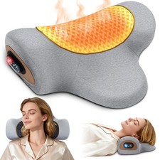 Rechargeable 3-in-1 Neck Massager Pillow with Heat,Vibration Traction - Hea...