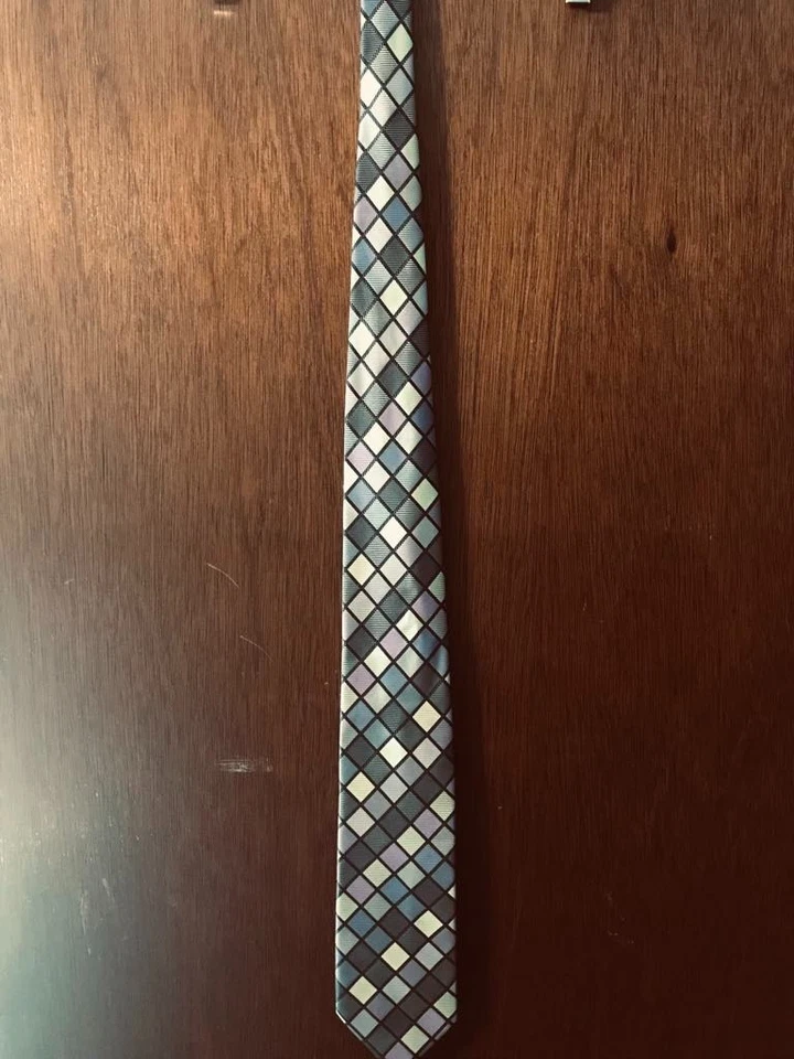 Corbata Alexander Julian Colores Hombre Púrpura/Gris/Lavanda 58"L X 3"W Foto 3 de 4