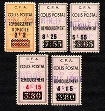 Colonies Françaises Algérie Colis n°77,78,79 Nx 77a,82 Nxx TB Cote 55 euros