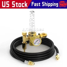 CO2 Argon Flow Meter Gas Regulator Gauge with Gas Hose Mig Tig Welding+Hose