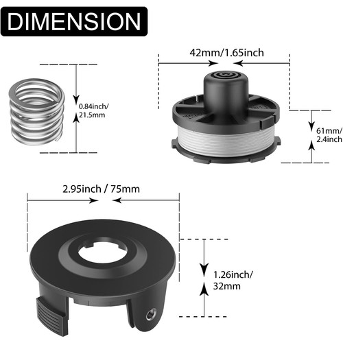 For Makita Strimmer Trimmer Spool Line &Cover 195858-1 DUR181 196146-9 Strimmer - Picture 3 of 7