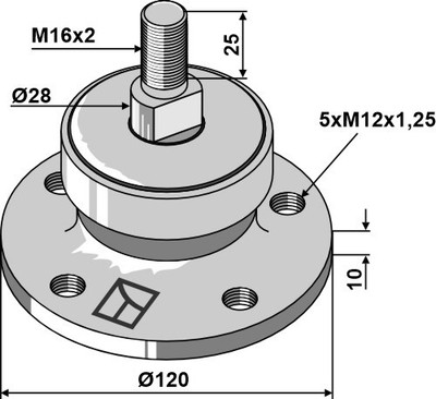 Threaded Bearing M16