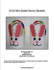 Mini Easter Bunny Baskets-Plastic Canvas Pattern or Kit