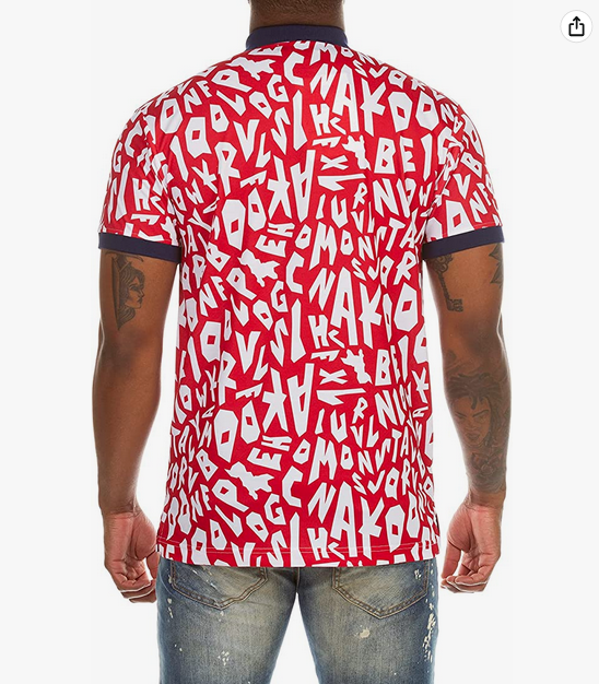 Akoo Clothing Men’s Polo TShirts Short Sleeve Cotton Codes Racing Red