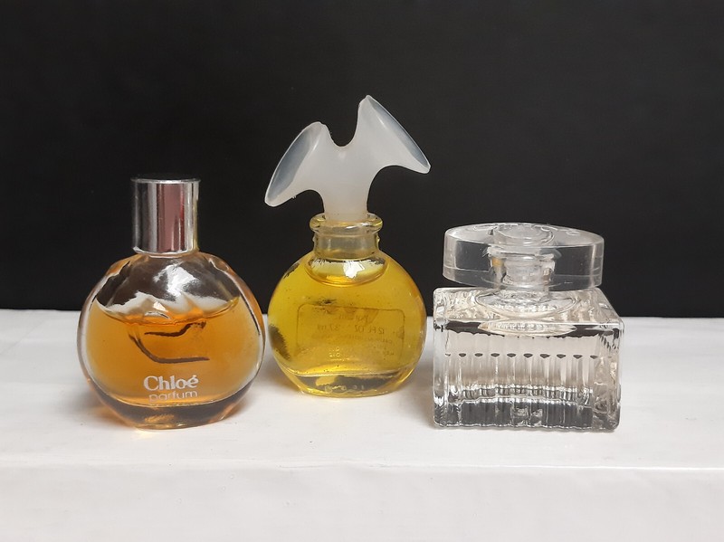 Lot of 3 Mini Chloé by Karl Lagerfeld Classic, Modern, Vintage Miniature Perfume